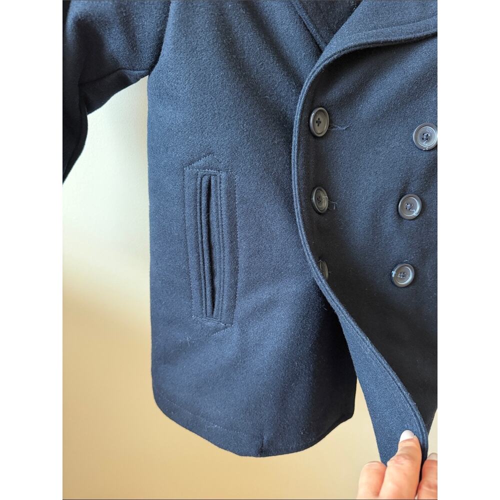 GAP Kids Navy Double-Breasted Peacoat Navy Boys Size Small 6 - 7 - Picture 5 of 9